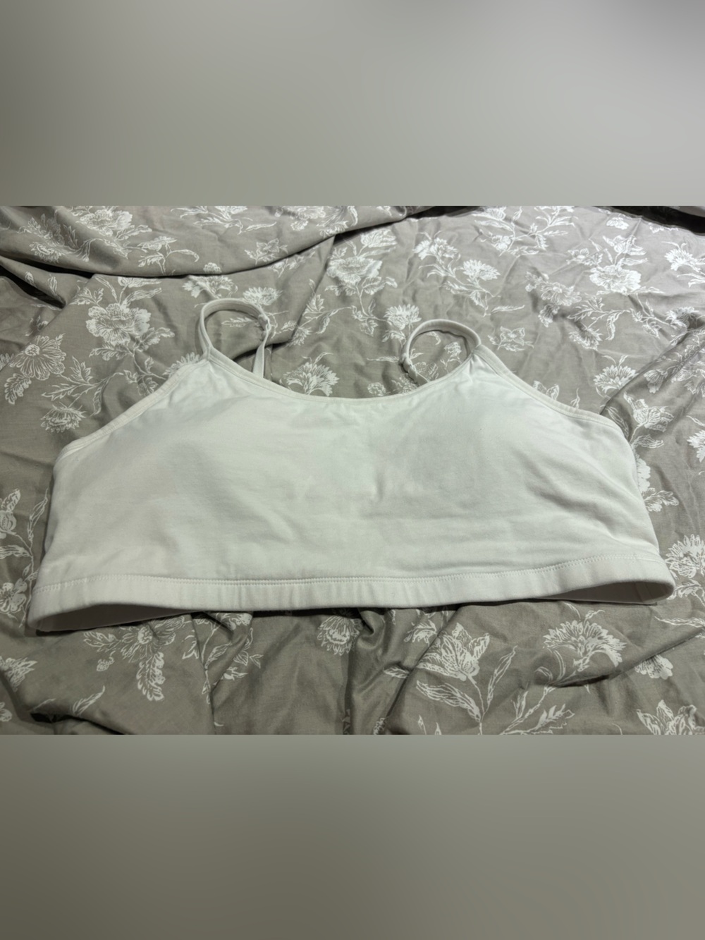 Pact white cotton bralette XXL